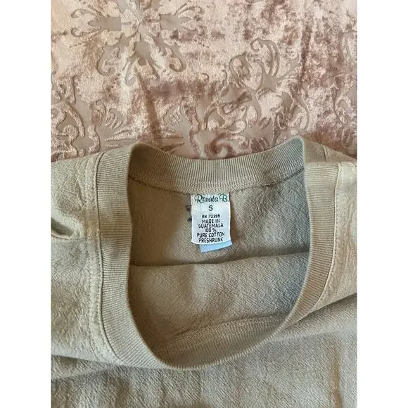 Vintage 80s boho western 100% pure cotton midi dress size small - Picture 5 of 6